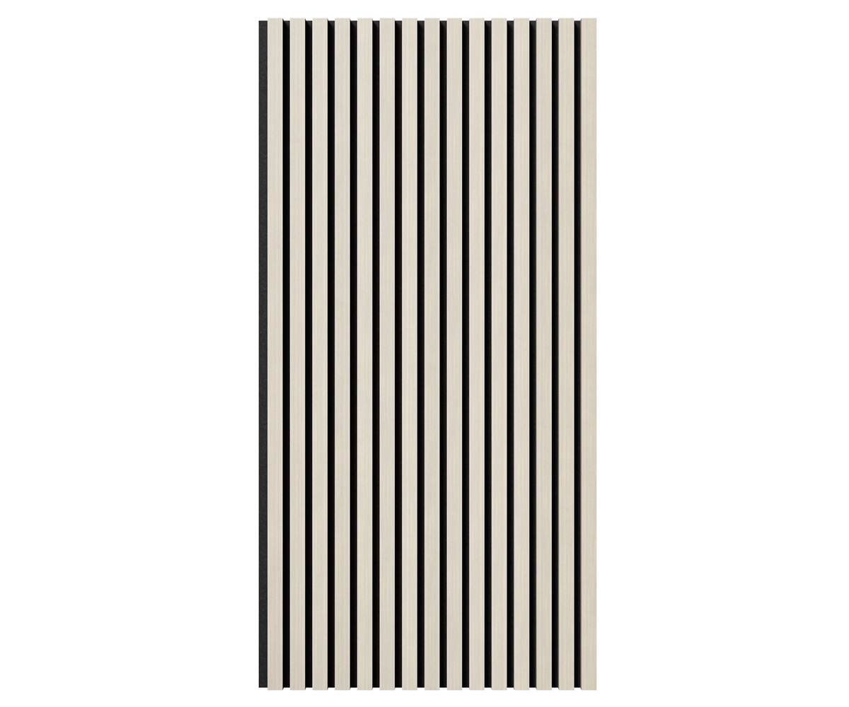 МДФ стеновая панель акустическая Cosca Decor Монако Дуб Клэр Светлый черный войлок 1200×600×21